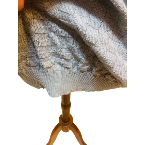 Haband European Seafoam Green/Blue Short Sleeve Mens Knit Vintage Sweater Size X - Picture 8 of 12